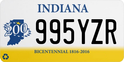 IN license plate 995YZR