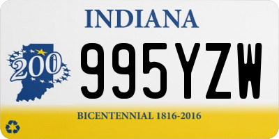 IN license plate 995YZW