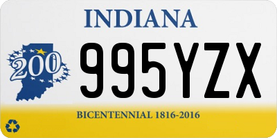 IN license plate 995YZX