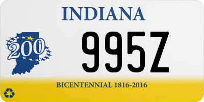 IN license plate 995Z