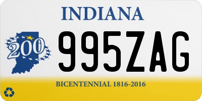 IN license plate 995ZAG