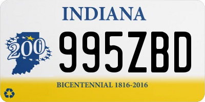 IN license plate 995ZBD