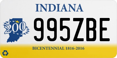 IN license plate 995ZBE