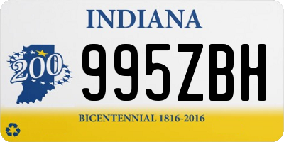 IN license plate 995ZBH