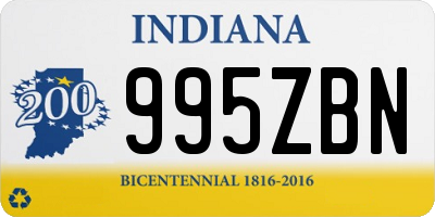 IN license plate 995ZBN