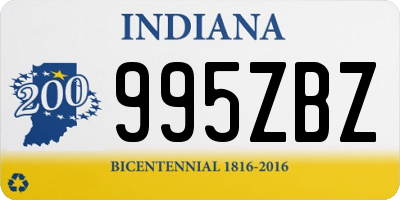 IN license plate 995ZBZ