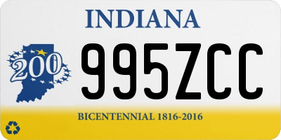 IN license plate 995ZCC