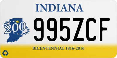 IN license plate 995ZCF