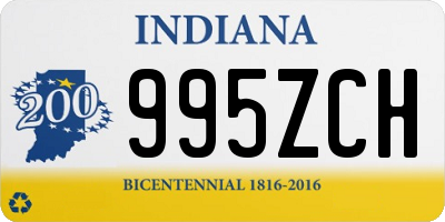 IN license plate 995ZCH