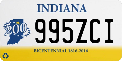 IN license plate 995ZCI