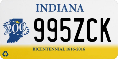 IN license plate 995ZCK