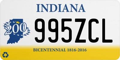 IN license plate 995ZCL