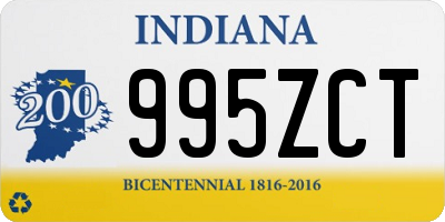 IN license plate 995ZCT