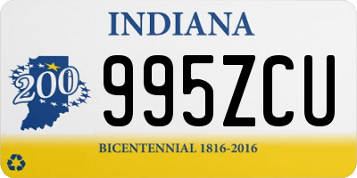 IN license plate 995ZCU