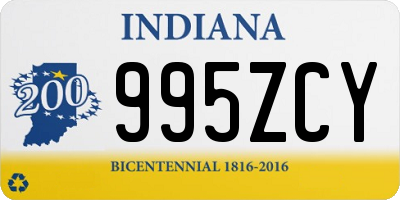 IN license plate 995ZCY