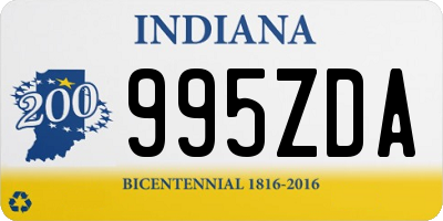 IN license plate 995ZDA