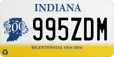 IN license plate 995ZDM