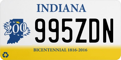 IN license plate 995ZDN