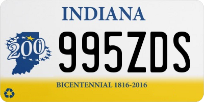 IN license plate 995ZDS