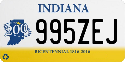 IN license plate 995ZEJ