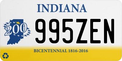 IN license plate 995ZEN