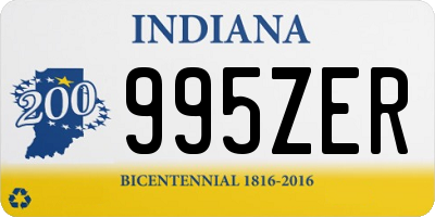 IN license plate 995ZER