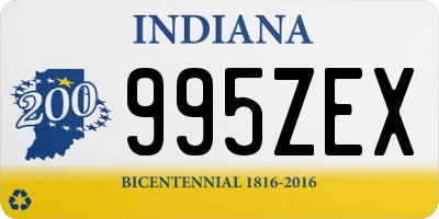 IN license plate 995ZEX