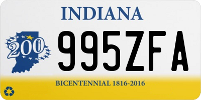 IN license plate 995ZFA