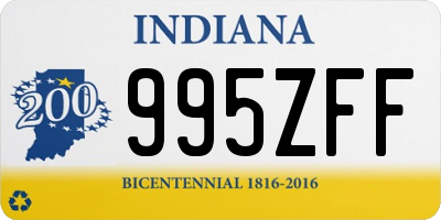 IN license plate 995ZFF