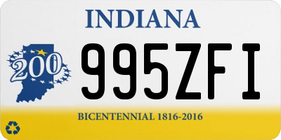 IN license plate 995ZFI