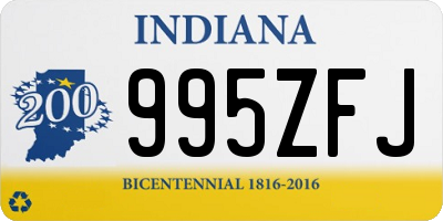 IN license plate 995ZFJ