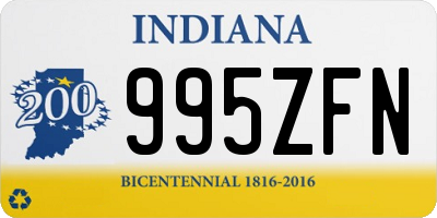 IN license plate 995ZFN