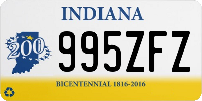 IN license plate 995ZFZ