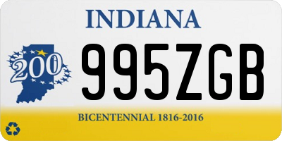 IN license plate 995ZGB