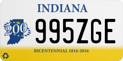 IN license plate 995ZGE