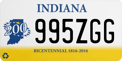 IN license plate 995ZGG