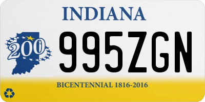 IN license plate 995ZGN