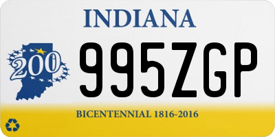 IN license plate 995ZGP