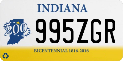 IN license plate 995ZGR