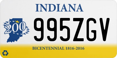 IN license plate 995ZGV