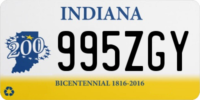 IN license plate 995ZGY