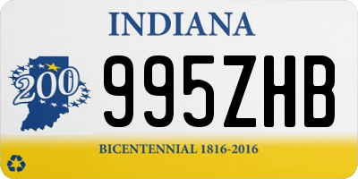 IN license plate 995ZHB