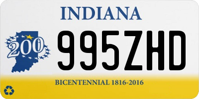 IN license plate 995ZHD