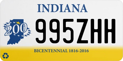 IN license plate 995ZHH