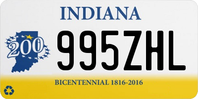 IN license plate 995ZHL