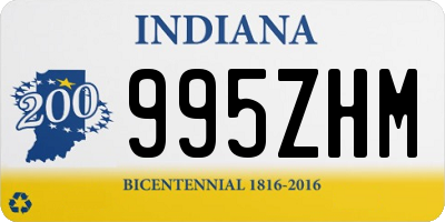 IN license plate 995ZHM