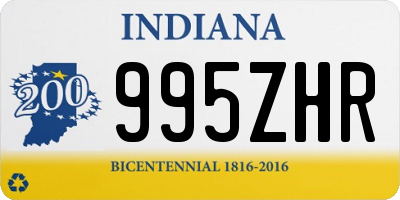 IN license plate 995ZHR