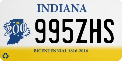 IN license plate 995ZHS