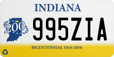 IN license plate 995ZIA