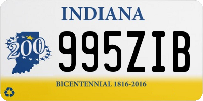 IN license plate 995ZIB